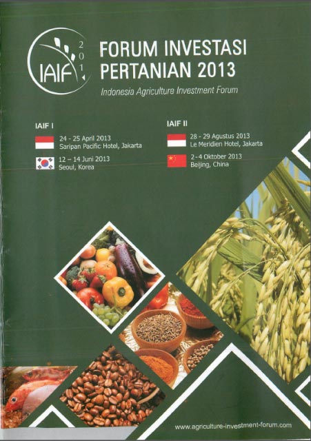 FORUM INVESTASI PERTANIAN 2013