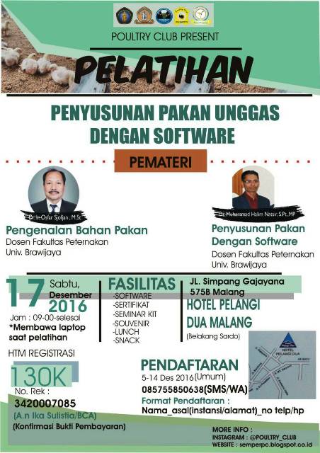 PELATIHAN PENYUSUNAN RANSUM UNGGAS