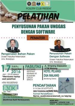 PELATIHAN PENYUSUNAN RANSUM UNGGAS