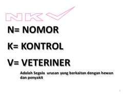 BIMTEK PRA-NOMOR KONTROL VETERINER (PRA-NKV) DAN PEMBINAAN NKV PADA UNIT USAHA TAHUN 2018