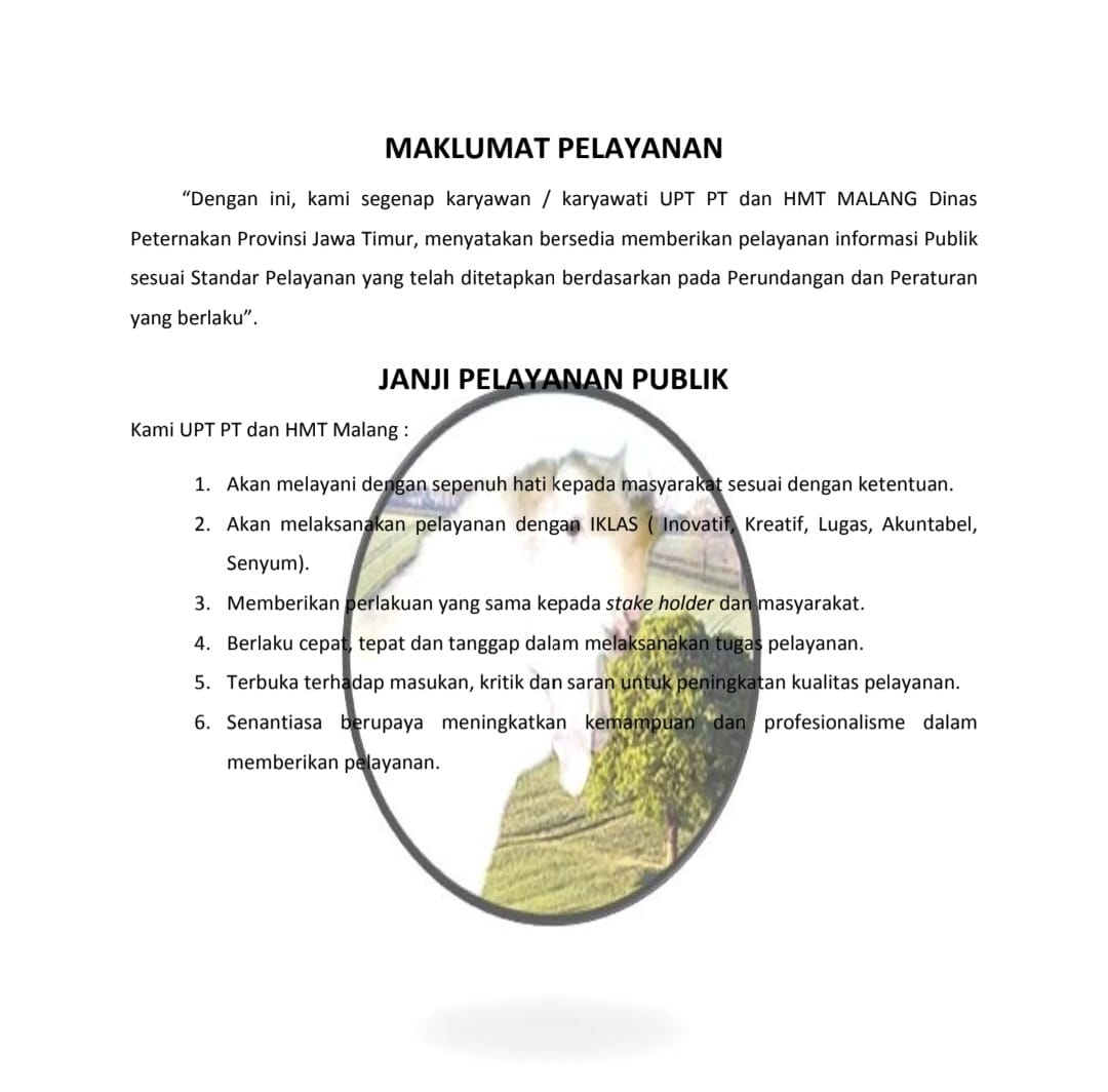 maklumat dan janji pelayanan upt malang