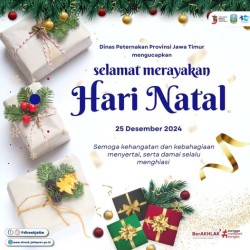 Dinas Peternakan Provinsi Jawa Timur mengucapkan Selamat Hari Natal Tahun 2024