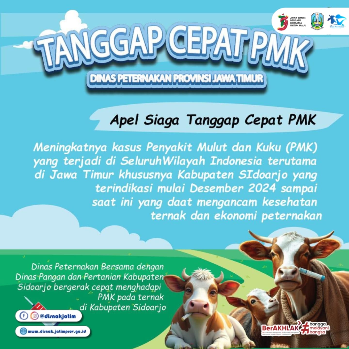 Apel Siaga Tanggap Cepat PMK di Sidoarjo