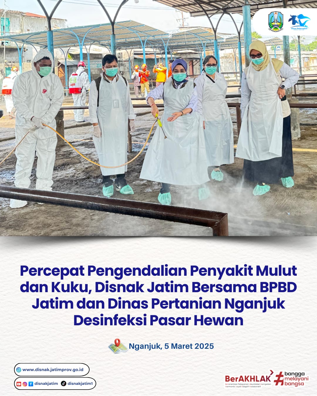 Desinfeksi pasar hewan nganjuk