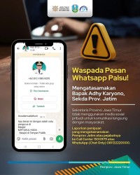 Hati-Hati Penipuan yang Mengatasnamakan Bapak Adhy Karyono
