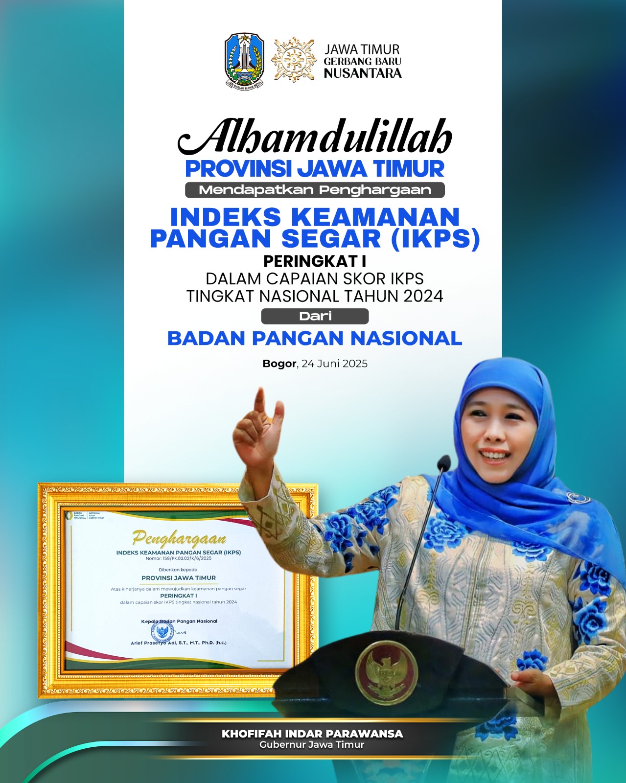 Jatim Raih Peringkat Pertama Nasional Indeks Keamanan Pangan